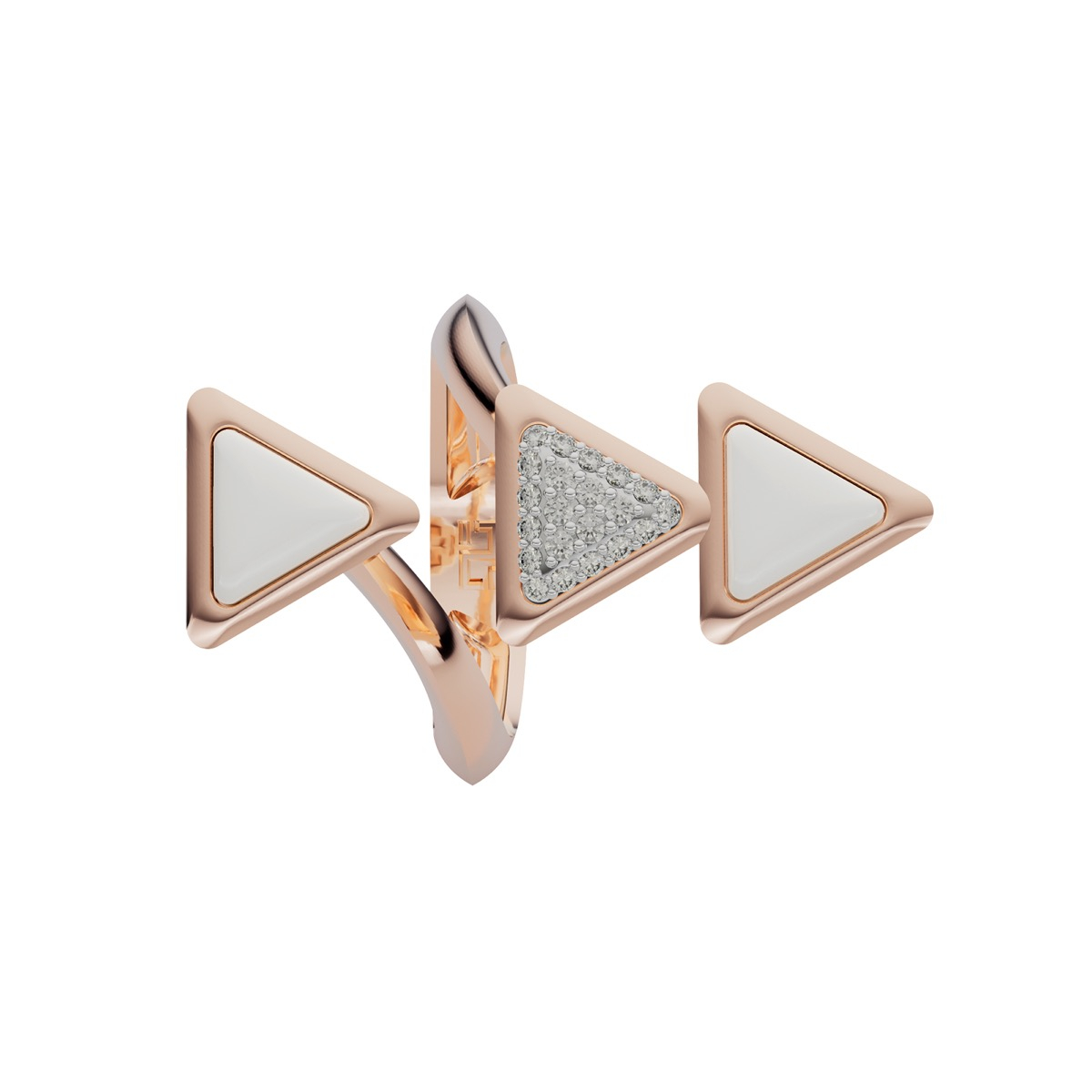 Ring Dove Vai Forward Exquisite Rose Gold Kogolong and Diamonds