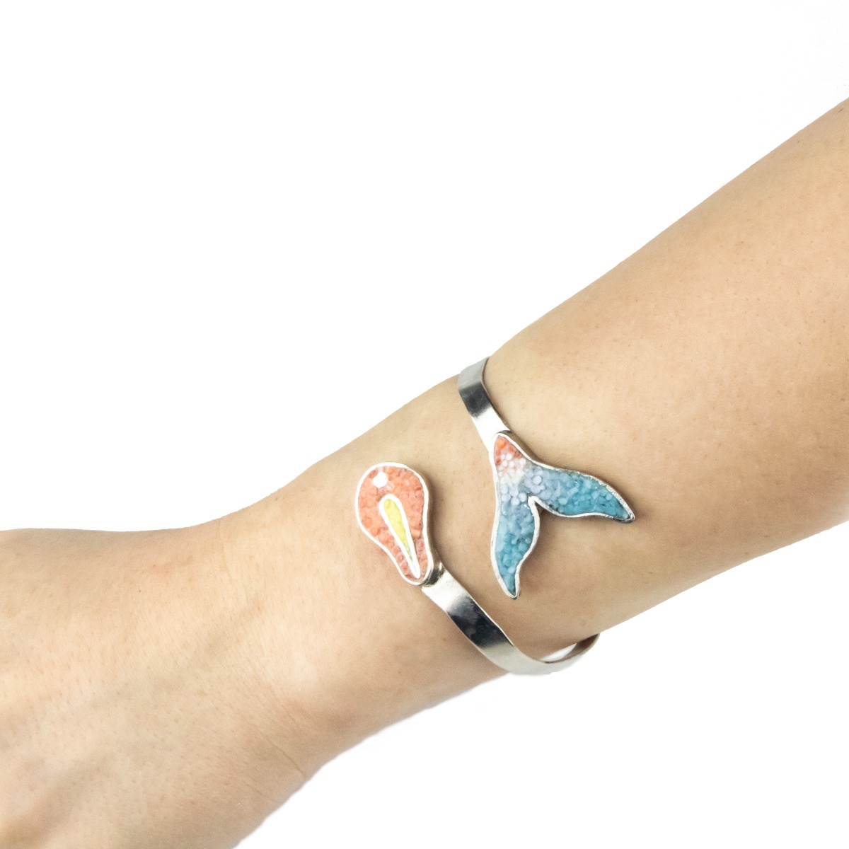 Micromosaic Shark Brass Bracelet