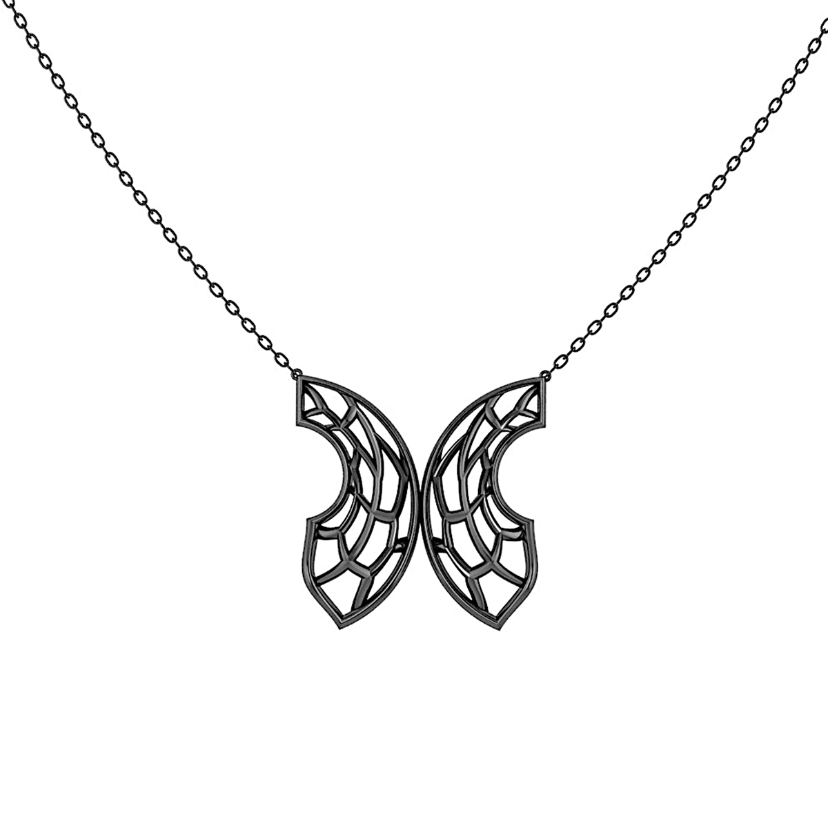 Geometric Silver Necklace - 