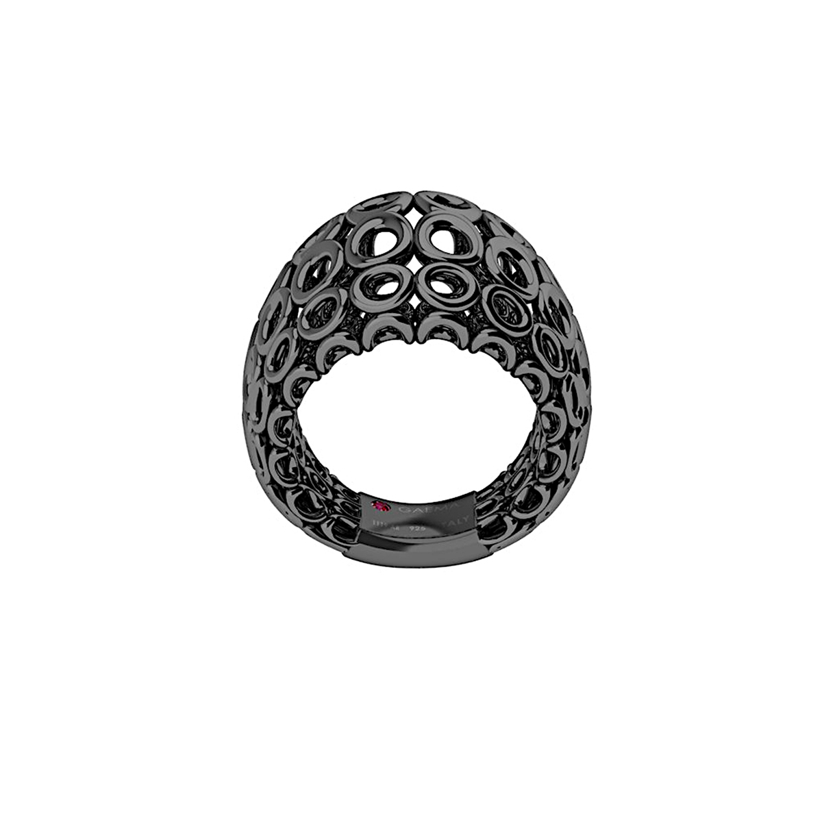 3D Silver Zero Ring - 