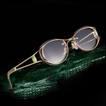 Custom-Made Sunglasses in 18k Gold - 100% Handmade in Italy